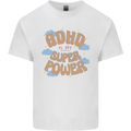 ADHD is My Superpower Mens Cotton T-Shirt Tee Top White