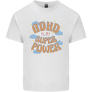 ADHD is My Superpower Mens Cotton T-Shirt Tee Top White