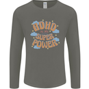 ADHD is My Superpower Mens Long Sleeve T-Shirt Charcoal
