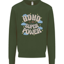 ADHD is My Superpower Mens Sweatshirt Jumper Forest Green