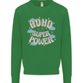 ADHD is My Superpower Mens Sweatshirt Jumper Irish Green