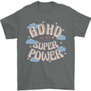 ADHD is My Superpower Mens T-Shirt 100% Cotton Charcoal