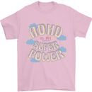 ADHD is My Superpower Mens T-Shirt 100% Cotton Light Pink