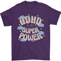 ADHD is My Superpower Mens T-Shirt 100% Cotton Purple