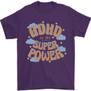 ADHD is My Superpower Mens T-Shirt 100% Cotton Purple
