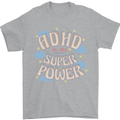 ADHD is My Superpower Mens T-Shirt 100% Cotton Sports Grey