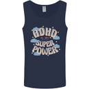 ADHD is My Superpower Mens Vest Tank Top Navy Blue