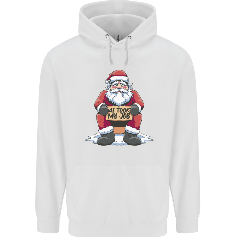 AI Took Santa's Job Funny Christmas Xmas Childrens Kids Hoodie White