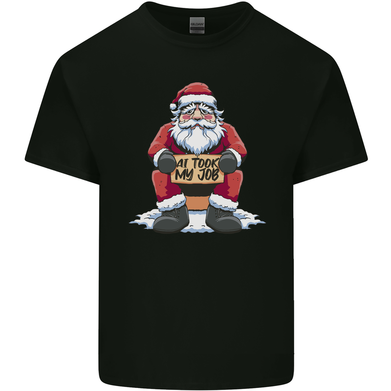 AI Took Santa's Job Funny Christmas Xmas Kids T-Shirt Childrens Black