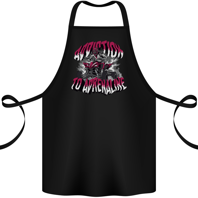 ATV Quad Biking Adrenaline Biker Off Road Cotton Apron 100% Organic Black