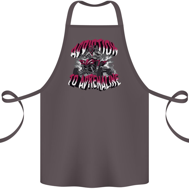 ATV Quad Biking Adrenaline Biker Off Road Cotton Apron 100% Organic Dark Grey