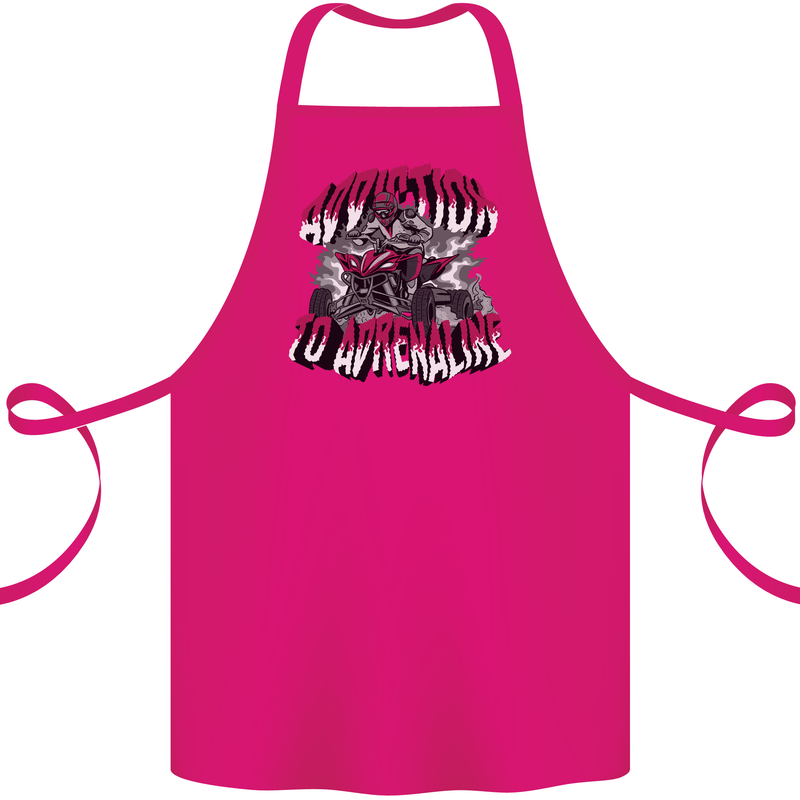 ATV Quad Biking Adrenaline Biker Off Road Cotton Apron 100% Organic Pink