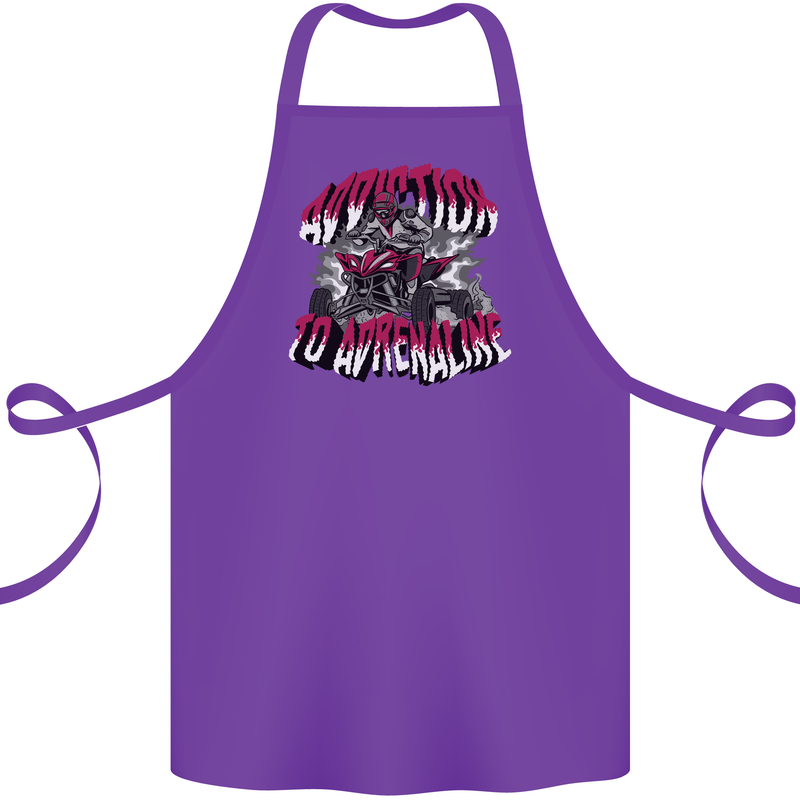 ATV Quad Biking Adrenaline Biker Off Road Cotton Apron 100% Organic Purple