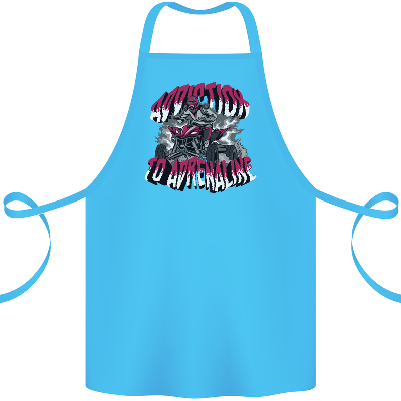 ATV Quad Biking Adrenaline Biker Off Road Cotton Apron 100% Organic Turquoise
