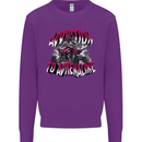 ATV Quad Biking Adrenaline Biker Off Road Kids Sweatshirt Jumper Purple