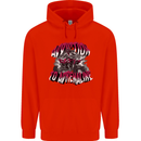 ATV Quad Biking Adrenaline Biker Off Road Mens 80% Cotton Hoodie Bright Red