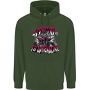 ATV Quad Biking Adrenaline Biker Off Road Mens 80% Cotton Hoodie Forest Green