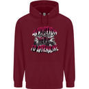 ATV Quad Biking Adrenaline Biker Off Road Mens 80% Cotton Hoodie Maroon