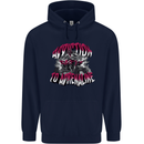 ATV Quad Biking Adrenaline Biker Off Road Mens 80% Cotton Hoodie Navy Blue