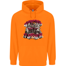 ATV Quad Biking Adrenaline Biker Off Road Mens 80% Cotton Hoodie Orange