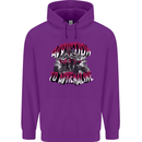 ATV Quad Biking Adrenaline Biker Off Road Mens 80% Cotton Hoodie Purple