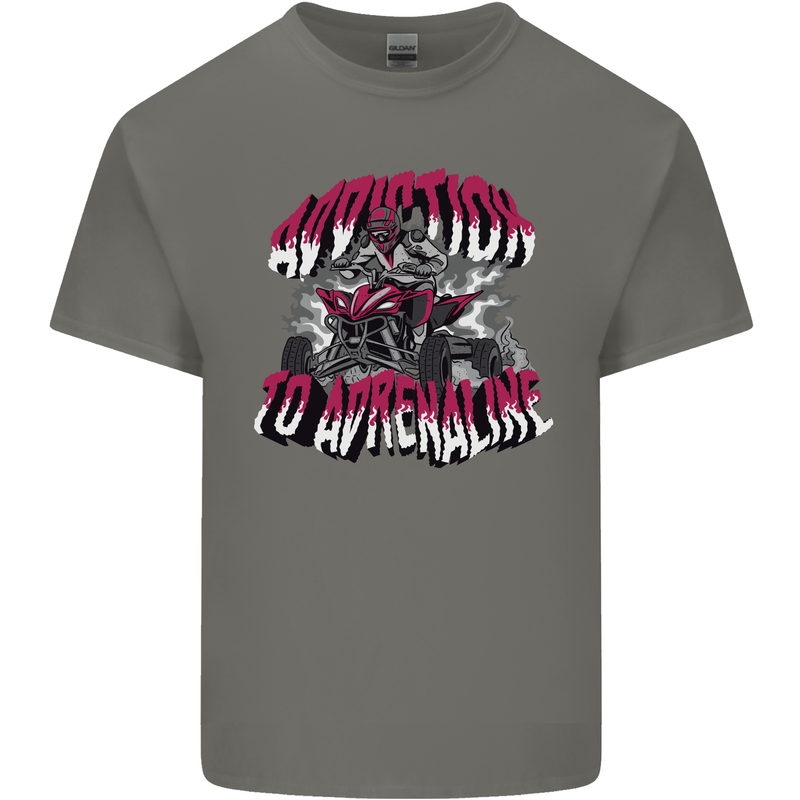 ATV Quad Biking Adrenaline Biker Off Road Mens Cotton T-Shirt Tee Top Charcoal