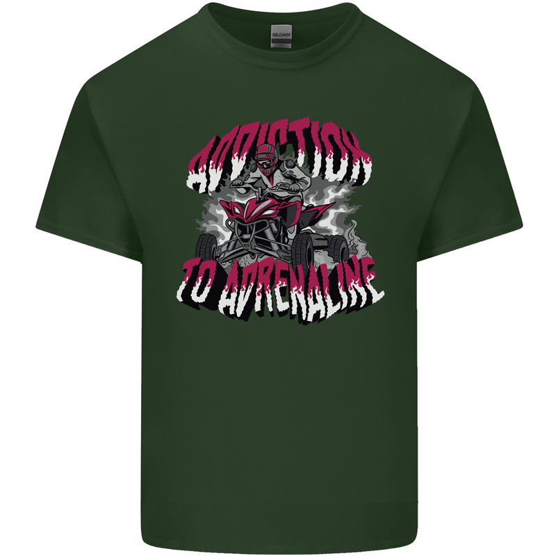 ATV Quad Biking Adrenaline Biker Off Road Mens Cotton T-Shirt Tee Top Forest Green