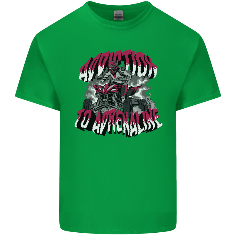 ATV Quad Biking Adrenaline Biker Off Road Mens Cotton T-Shirt Tee Top Irish Green