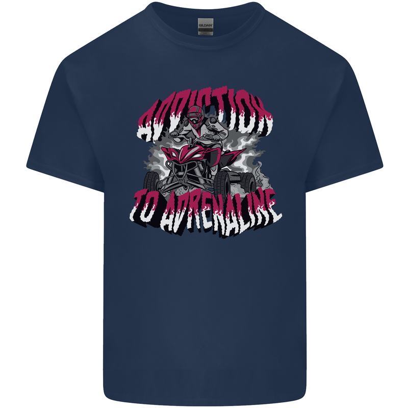 ATV Quad Biking Adrenaline Biker Off Road Mens Cotton T-Shirt Tee Top Navy Blue