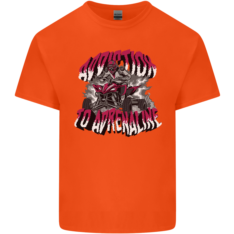 ATV Quad Biking Adrenaline Biker Off Road Mens Cotton T-Shirt Tee Top Orange