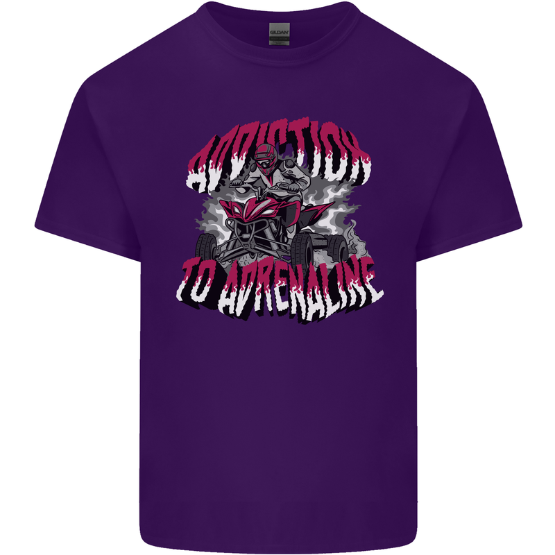 ATV Quad Biking Adrenaline Biker Off Road Mens Cotton T-Shirt Tee Top Purple