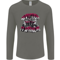 ATV Quad Biking Adrenaline Biker Off Road Mens Long Sleeve T-Shirt Charcoal