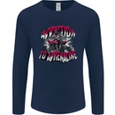 ATV Quad Biking Adrenaline Biker Off Road Mens Long Sleeve T-Shirt Navy Blue