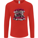 ATV Quad Biking Adrenaline Biker Off Road Mens Long Sleeve T-Shirt Red
