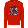 ATV Quad Biking Adrenaline Biker Off Road Mens Sweatshirt Jumper Bright Red