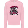 ATV Quad Biking Adrenaline Biker Off Road Mens Sweatshirt Jumper Light Pink