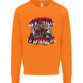 ATV Quad Biking Adrenaline Biker Off Road Mens Sweatshirt Jumper Orange