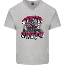 ATV Quad Biking Adrenaline Biker Off Road Mens V-Neck Cotton T-Shirt Sports Grey