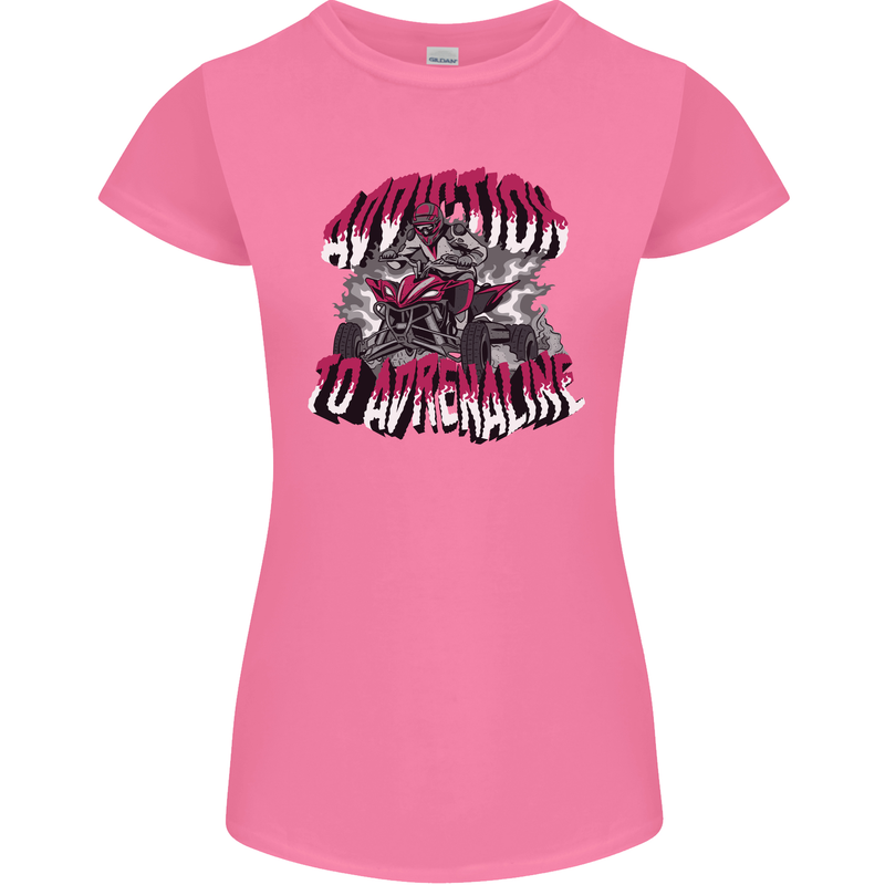 ATV Quad Biking Adrenaline Biker Off Road Womens Petite Cut T-Shirt Azalea