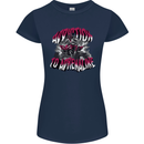 ATV Quad Biking Adrenaline Biker Off Road Womens Petite Cut T-Shirt Navy Blue