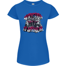 ATV Quad Biking Adrenaline Biker Off Road Womens Petite Cut T-Shirt Royal Blue