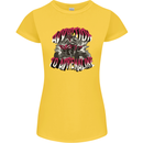 ATV Quad Biking Adrenaline Biker Off Road Womens Petite Cut T-Shirt Yellow