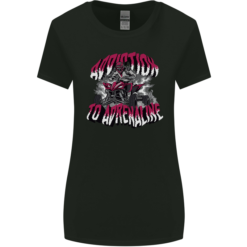 ATV Quad Biking Adrenaline Biker Off Road Womens Wider Cut T-Shirt Black