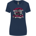ATV Quad Biking Adrenaline Biker Off Road Womens Wider Cut T-Shirt Navy Blue