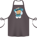 A Baby Boy Gender Reveal Christening Pregnancy Cotton Apron 100% Organic Dark Grey