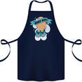 A Baby Boy Gender Reveal Christening Pregnancy Cotton Apron 100% Organic Navy Blue