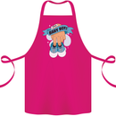 A Baby Boy Gender Reveal Christening Pregnancy Cotton Apron 100% Organic Pink