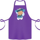 A Baby Boy Gender Reveal Christening Pregnancy Cotton Apron 100% Organic Purple