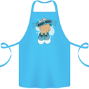 A Baby Boy Gender Reveal Christening Pregnancy Cotton Apron 100% Organic Turquoise