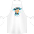 A Baby Boy Gender Reveal Christening Pregnancy Cotton Apron 100% Organic White